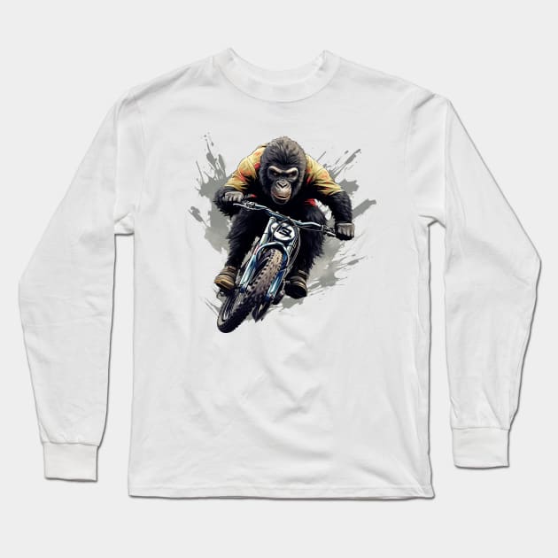 monkey bmx Long Sleeve T-Shirt by enzo studios
